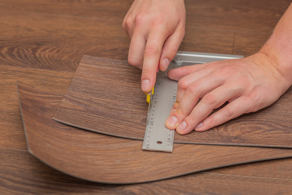 measuring vinyl flooring